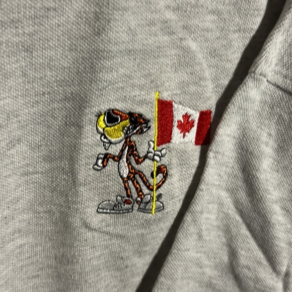 Vintage Chester Cheetos Employee Polo Shirt Canada Flag XL Golf Uniform Fritolay - Picture 2 of 7